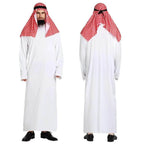 Middle East Dubai Prince adult male White Arab Red turban performance stage costume Cosplay - Azufun
