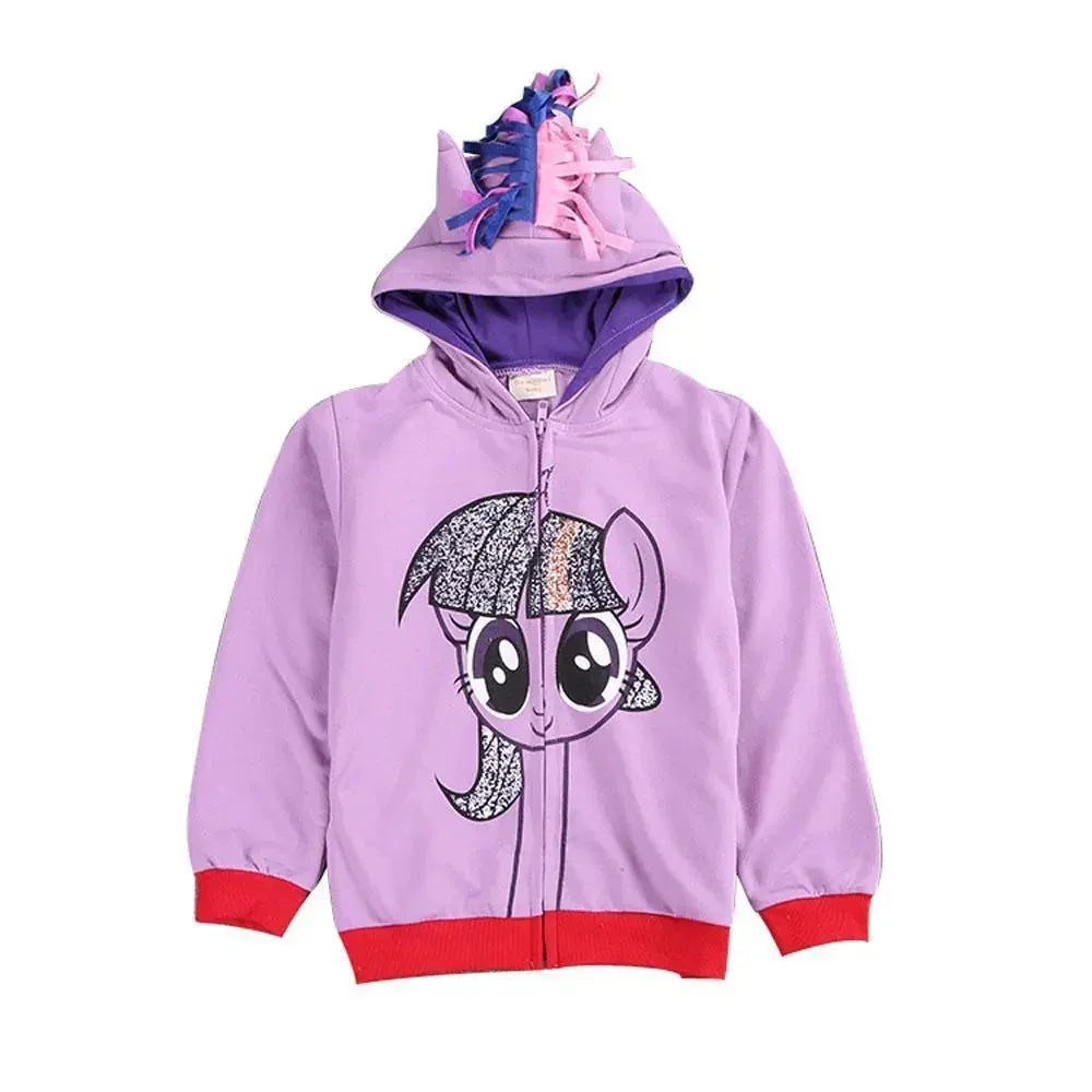 My Little Pony Cartoon Zipper Hoodie Sweatshirt Coat Jacket - Pajamasbuy