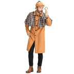 Mystery Game Role Playing Men Detective Adult Cosplay Costume Outfits Carnival Suit - Azufun
