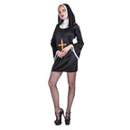 Nun Costume Halloween Outfits Performance Cosplay Party Carnival - Azufun