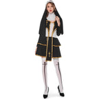 Pastor Fr Nun Couples Costume Halloween Outfits Cosplay Party Carnival - Azufun