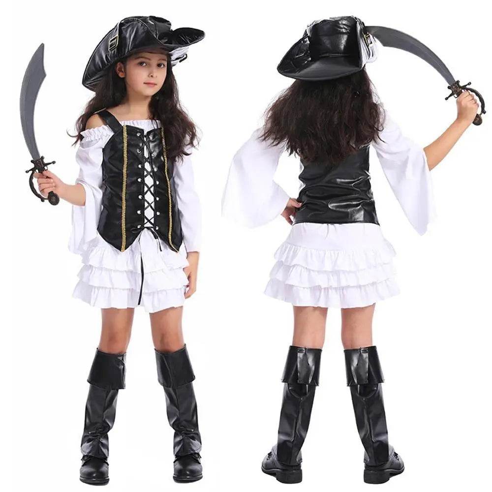 Pirate Outfit Cosplay Costume Fancy Dress Halloween For Kids - Azufun