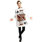Poker Couples Funny Queen Clubs King of Hearts Cosplay Costume Halloween Carnival Suit - Azufun