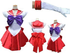 Sailor Moon Venus Uranus Cosplay Costume Dress Uniform With Gloves Halloween - Azufun