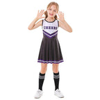 School Cheerleading Uniform Costume Cheerleader Party Dress Halloween Outfit Dress Up For Girls - Azufun