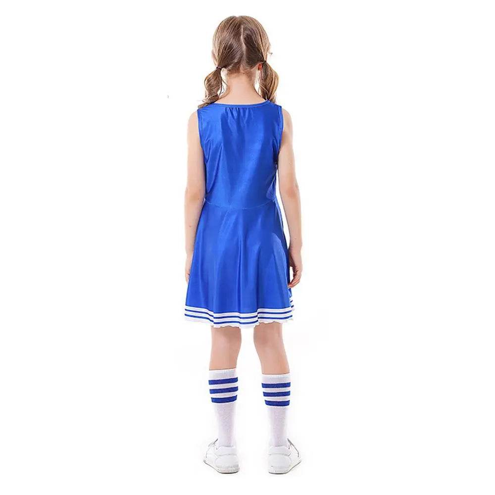 School Cheerleading Uniform Costume Cheerleader Party Dress Halloween Outfit Dress Up For Girls - Azufun