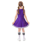 School Cheerleading Uniform Costume Cheerleader Party Dress Halloween Outfit Dress Up For Girls - Azufun