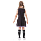 School Cheerleading Uniform Costume Cheerleader Party Dress Halloween Outfit Dress Up For Girls - Azufun