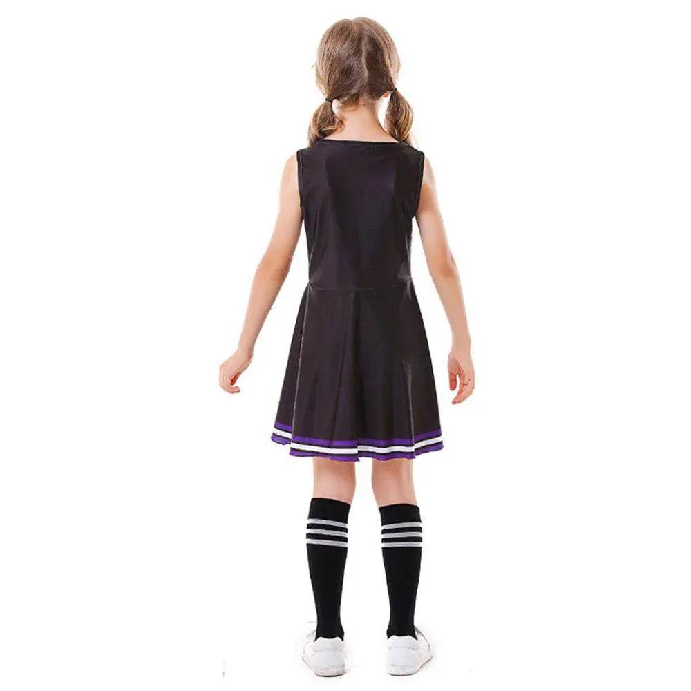 School Cheerleading Uniform Costume Cheerleader Party Dress Halloween Outfit Dress Up For Girls - Azufun