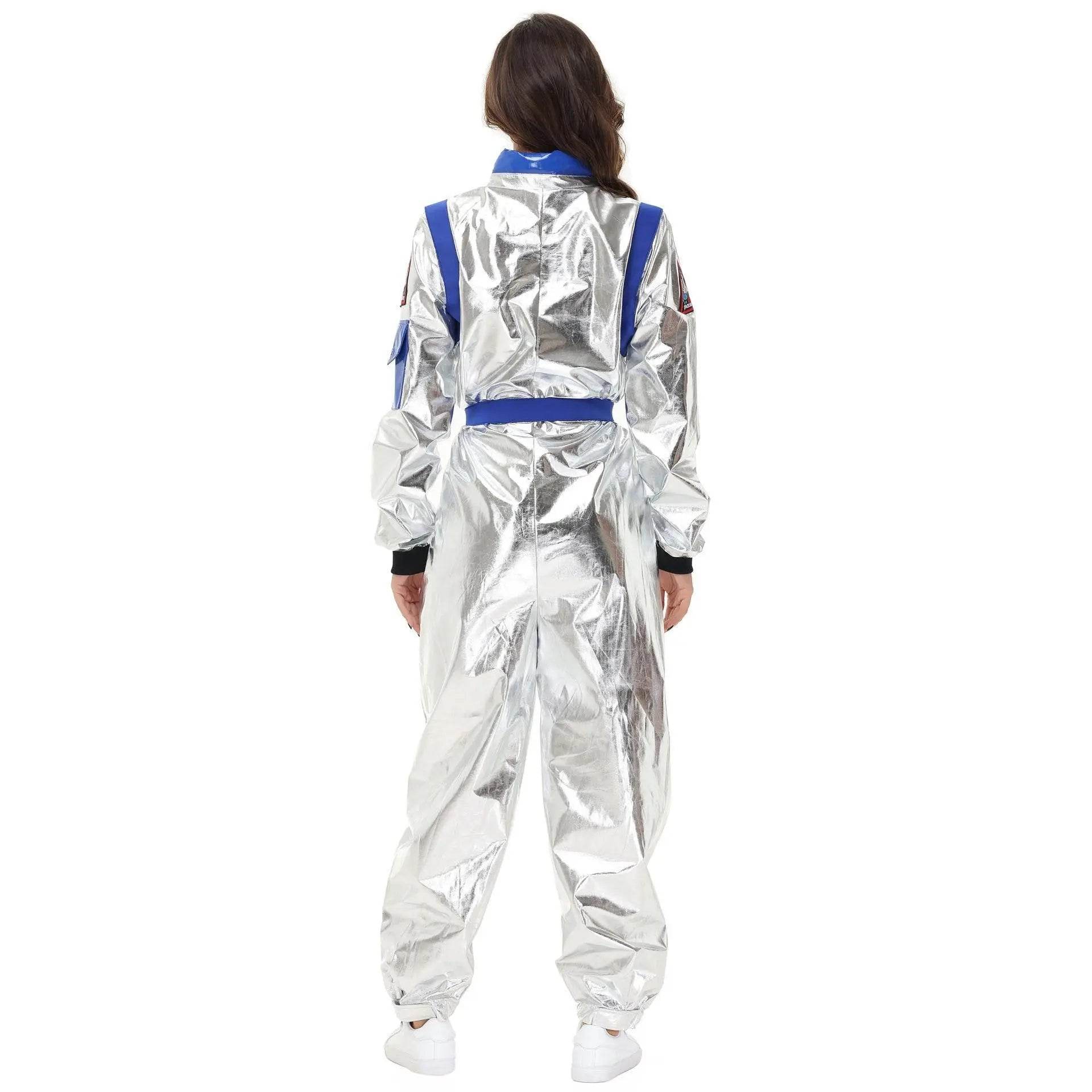 Space Suit Astronaut Couples Costume Carnival Halloween For Women Men - Azufun