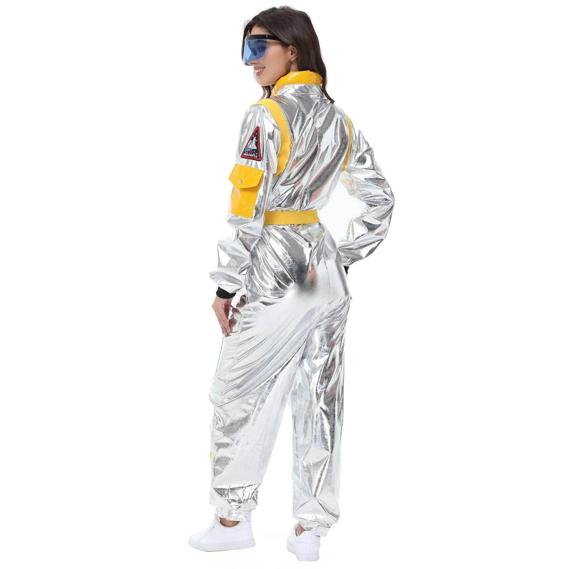 Space Suit Astronaut Couples Costume Carnival Halloween For Women Men - Azufun