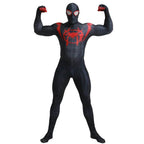 Spider-Man Into the Spider-Verse Miles Morales Costume Adults Cosplay Party Jumpsuit Halloween - Azufun