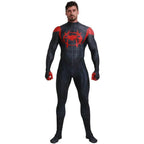 Spider-Man Into the Spider-Verse Miles Morales Costume Adults Cosplay Party Jumpsuit Halloween - Azufun