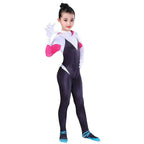 Spider-Man Women Gwen Stacy Cosplay Costume Zentai Jumpsuit Adult Kids - Azufun