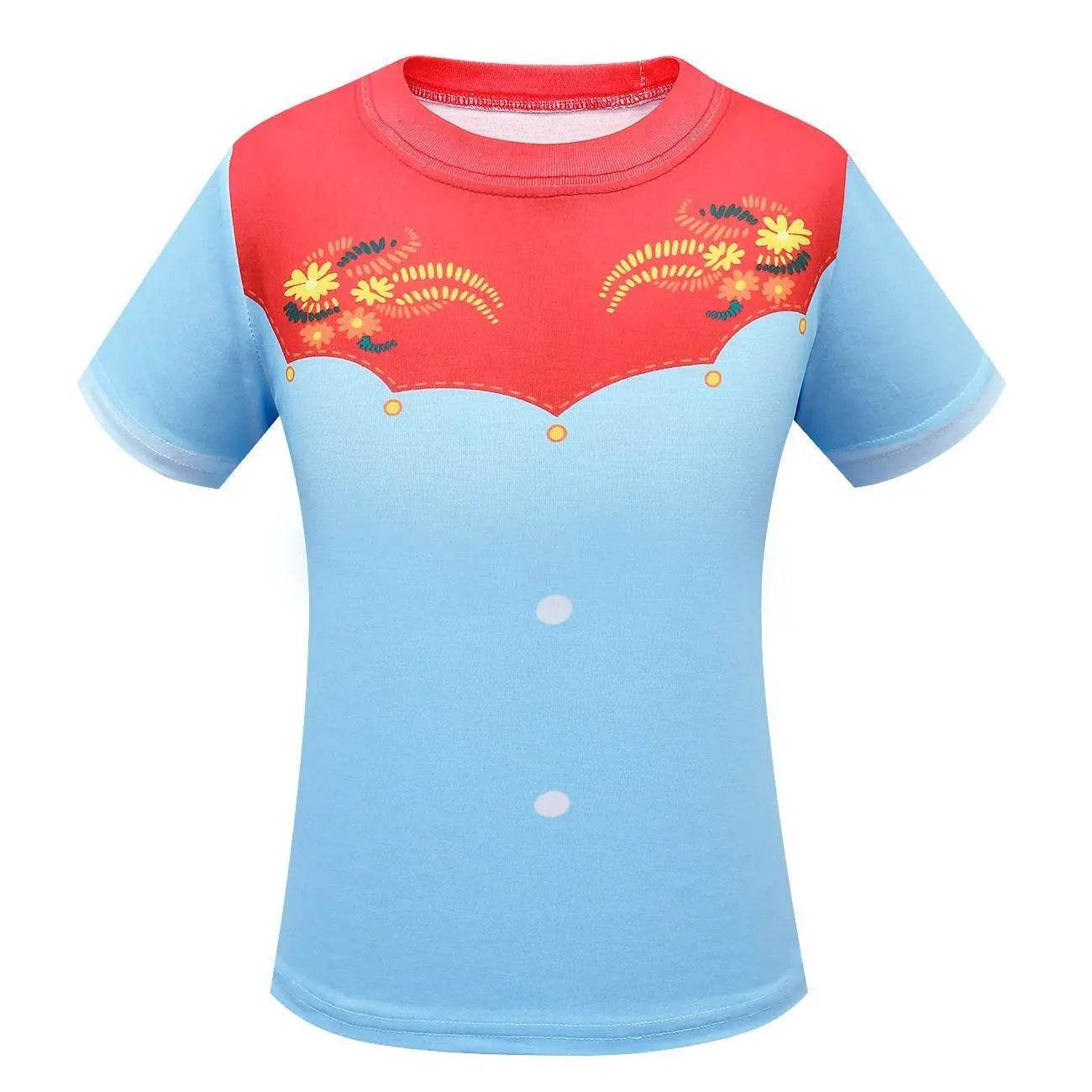 Spirit Lucky Costumes Sets Short Sleeve Trousers Two Piece Set for Girls - Azufun