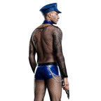 Stag Do Men Blue Police Night Club Costume - Azufun