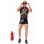 Stag Do Party Fancy Dress Firemen Costume Outfit for Men Clubwear Party - Azufun
