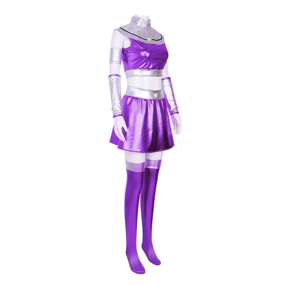 Teen Titans Cosplay Costume Princess Koriand'r Anime Suit Outfit Sets Up For Adults - Azufun