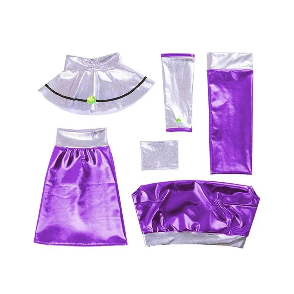 Teen Titans Cosplay Costume Princess Koriand'r Anime Suit Outfit Sets Up For Adults - Azufun