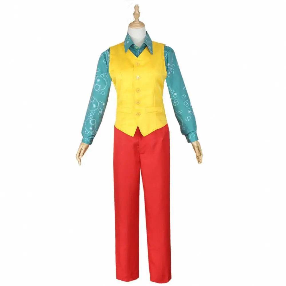 The Joker Cosplay Costume Halloween Party Joaquin Phoenix Clown Outfit Suit for Men - Azufun