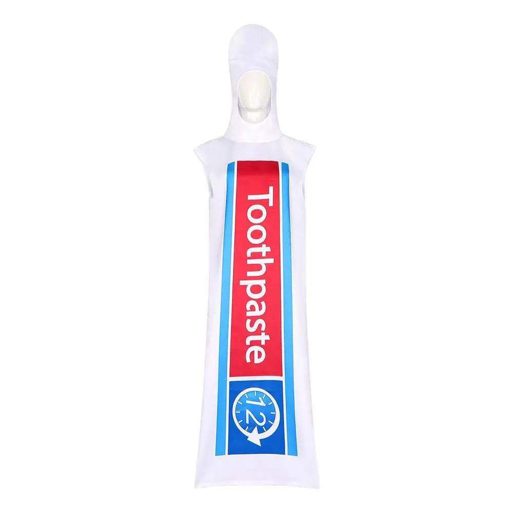 Toothpaste Toothbrush Funny Costume Halloween Cosplay For Adults - Azufun