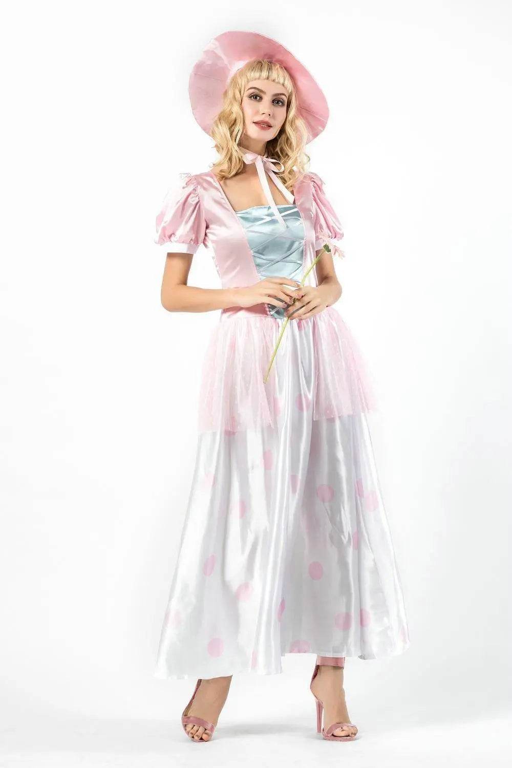 Toy Story 4 Adult Little Bo Peep Costume Cosplay Women Dress Halloween - Azufun