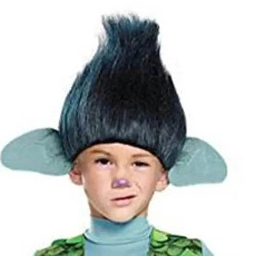 Trolls World Tour Boy's Branch Girl Poppy Costume Cosplay Halloween Fancy Dress Kids - Azufun
