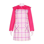 Wednesday Cosplay Costume Enid Sinclair Pink Dress Halloween Outfit for Women - Azufun