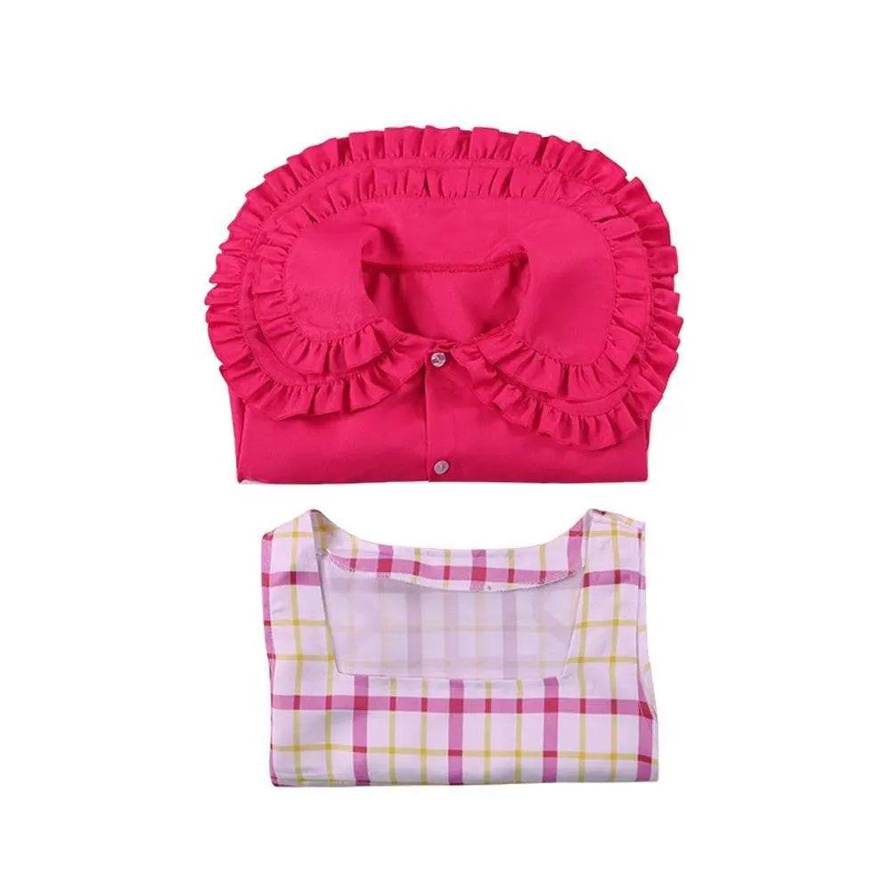 Wednesday Cosplay Costume Enid Sinclair Pink Dress Halloween Outfit for Women - Azufun