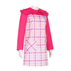 Wednesday Cosplay Costume Enid Sinclair Pink Dress Halloween Outfit for Women - Azufun