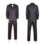 Wednesday's Dad Costume The Addams Family Cosplay Gomez Costume Outfit Sets For Men - Azufun