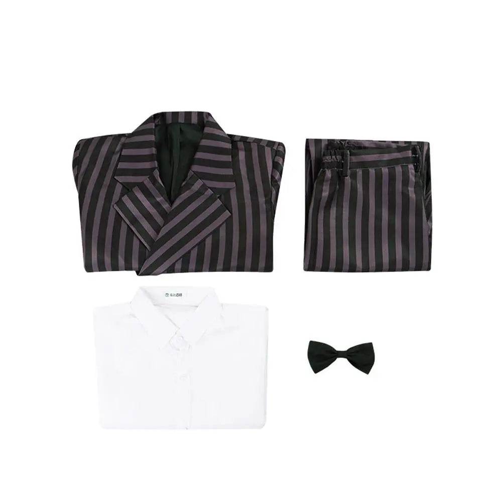 Wednesday's Dad Costume The Addams Family Cosplay Gomez Costume Outfit Sets For Men - Azufun