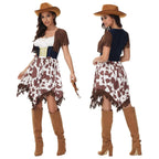 Wild west fancy western cowboy costume women's One Piece dress stage - Azufun