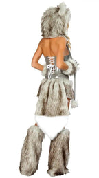 Catwoman Faux Fur Furry Animal Halloween Costume Cosplay Fancy Dress Women - Azufun