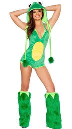 Women Halloween Frog Costume Cosplay Fancy Dress Animal Uniform - Azufun