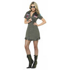 Women Ladies Camo Bootcamp Babe Army Fancy Dress Military Uniform Costume - Azufun