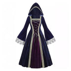 Womens Medieval Renaissance Costume Plus Size Medieval Role Play Dress - Azufun
