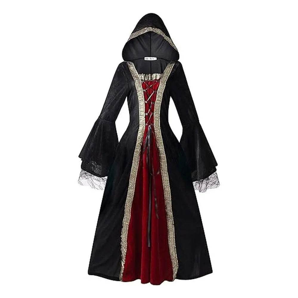 Womens Medieval Renaissance Costume Plus Size Medieval Role Play Dress - Azufun