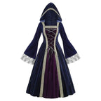 Womens Medieval Renaissance Costume Plus Size Medieval Role Play Dress - Azufun