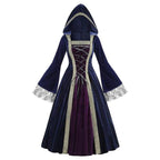 Womens Medieval Renaissance Costume Plus Size Medieval Role Play Dress - Azufun