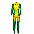 X Men Rogue Costume Zentai Bodycon Jumpsuit Halloween Cosplay - Azufun