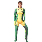 X Men Rogue Costume Zentai Bodycon Jumpsuit Halloween Cosplay - Azufun
