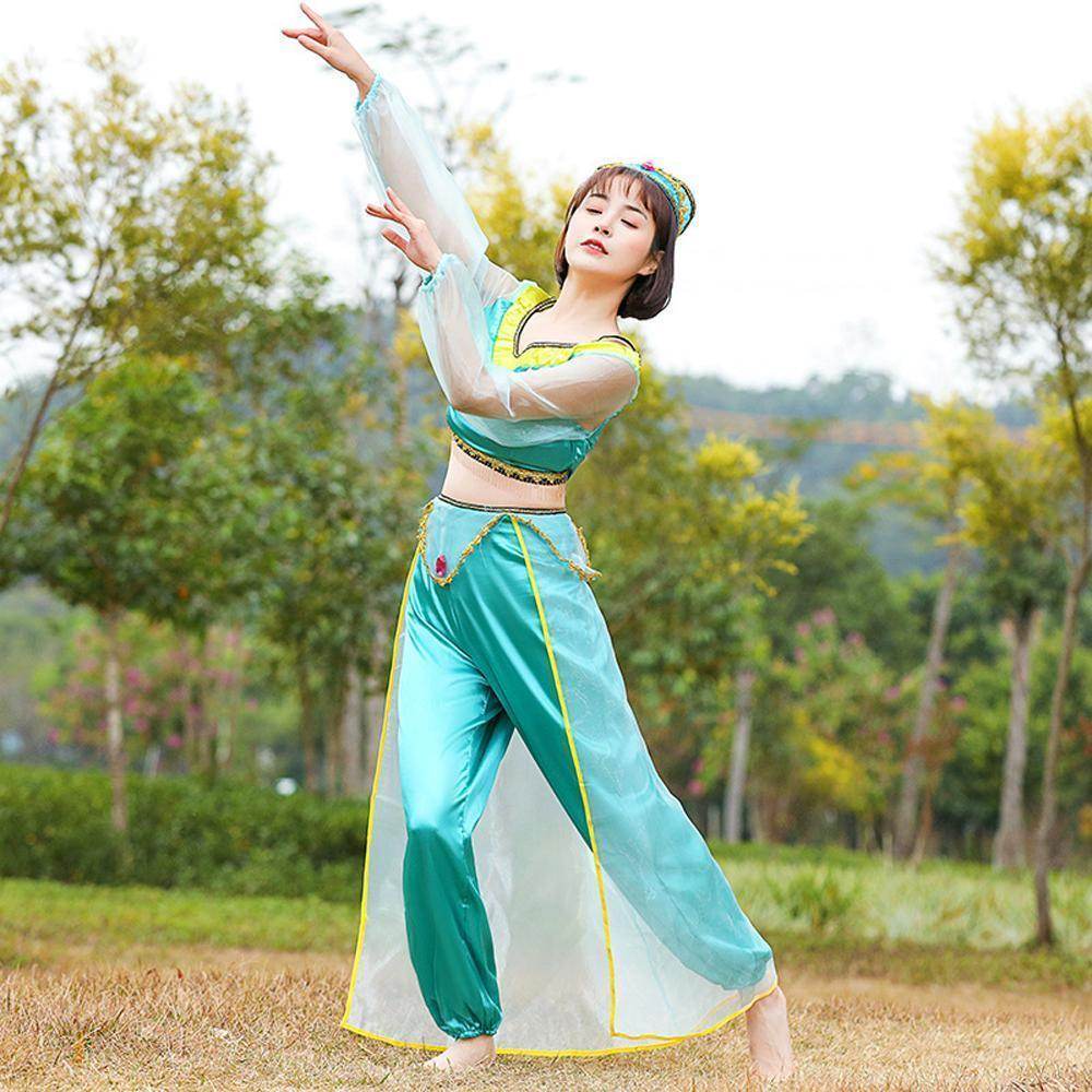 Aladdin Princess Jasmine Costume Cosplay Matching Dress Mom And Me - Azufun