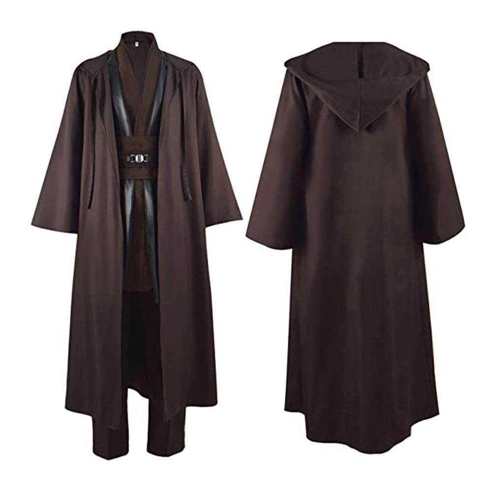 Anakin Skywalker Obi-Wan Costume Cloak Cosplay Halloween Suit - Azufun