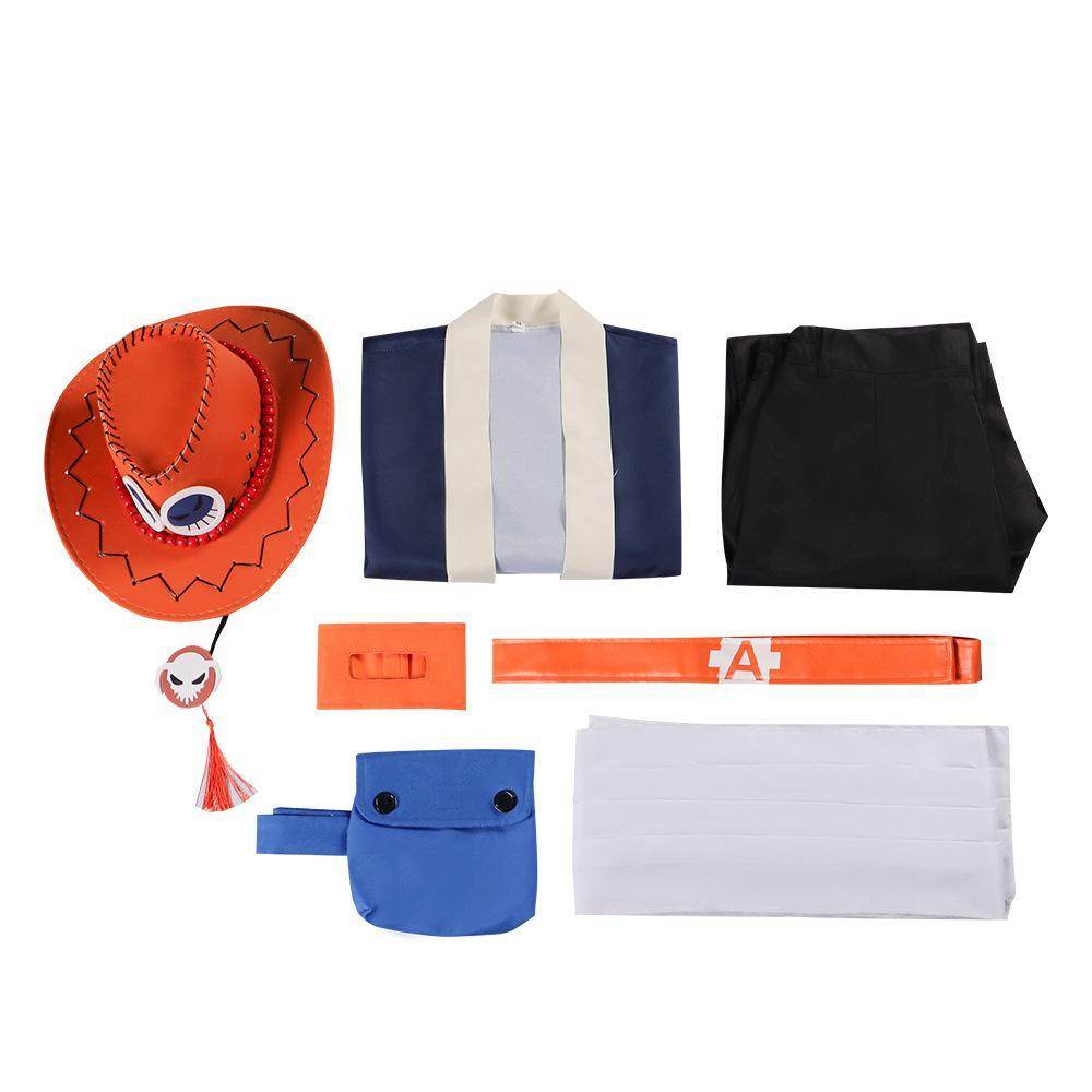 Animation costume Nautical King Fire Fist Ace full cosplay costume stage performance - Azufun