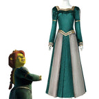 Anime Movie Shrek Princess Fiona Dress Halloween Carnival Suit Cosplay Costume For Adults - Azufun