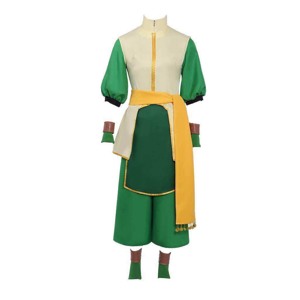 Anime Toph Beifong Avatar The Last Airbender Costume Party Carnival Cosplay Full Set - Azufun