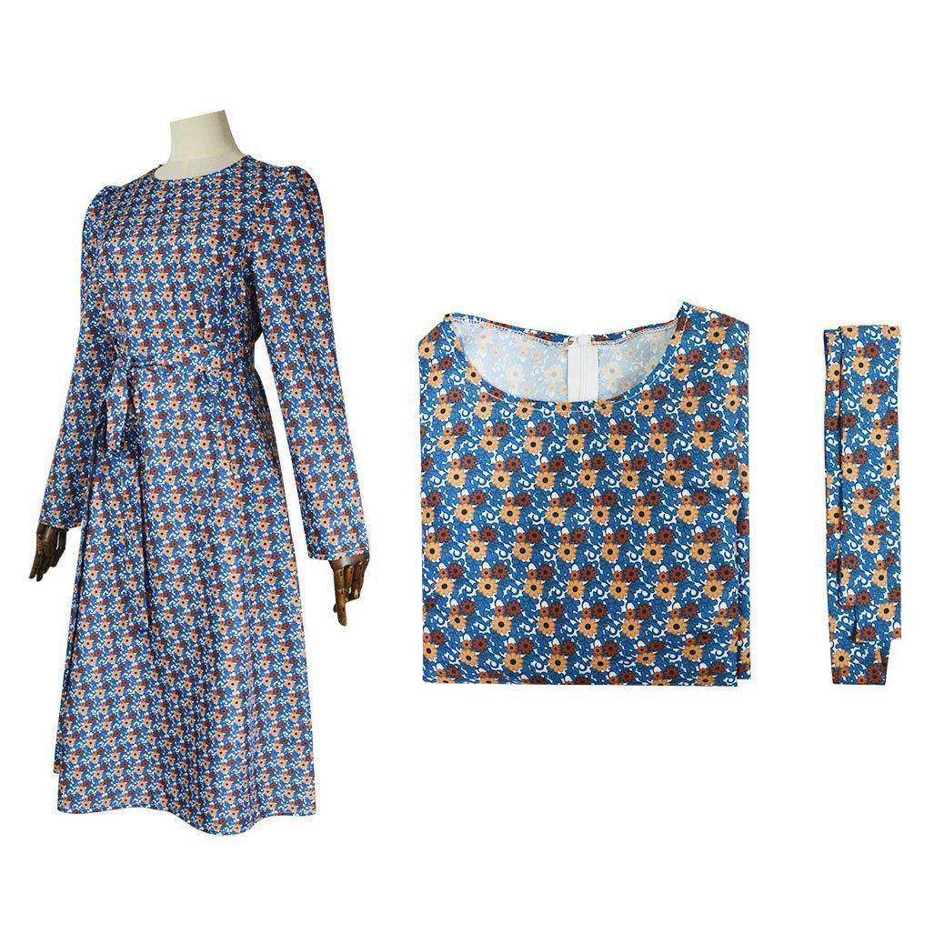 Astrid Deetz Costume Ball Dress Beetlejuice Skirt Striped Dress For Women Halloween - Azufun