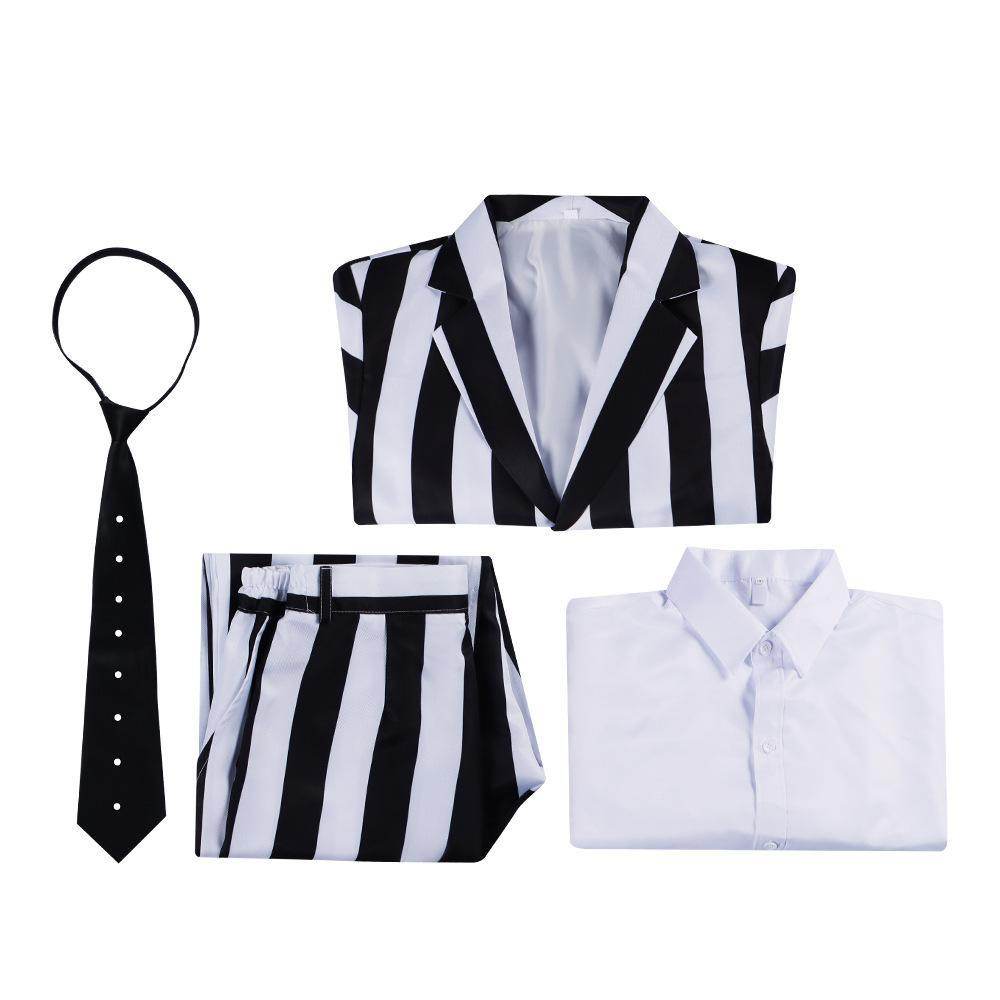 Beetlejuice 2 Michael Keaton Costume Party Halloween Suit - Azufun