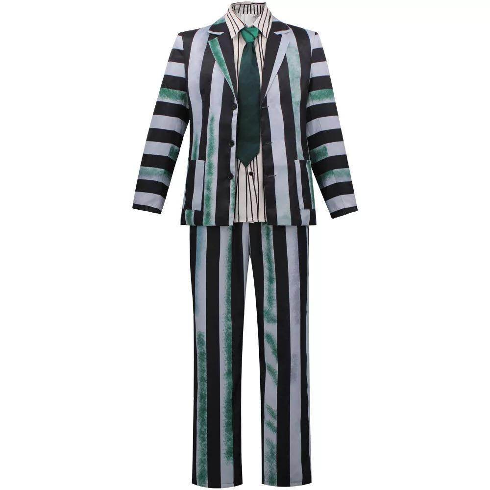 Beetlejuice 2 Michael Keaton Costume for men Party Halloween Suit - Azufun